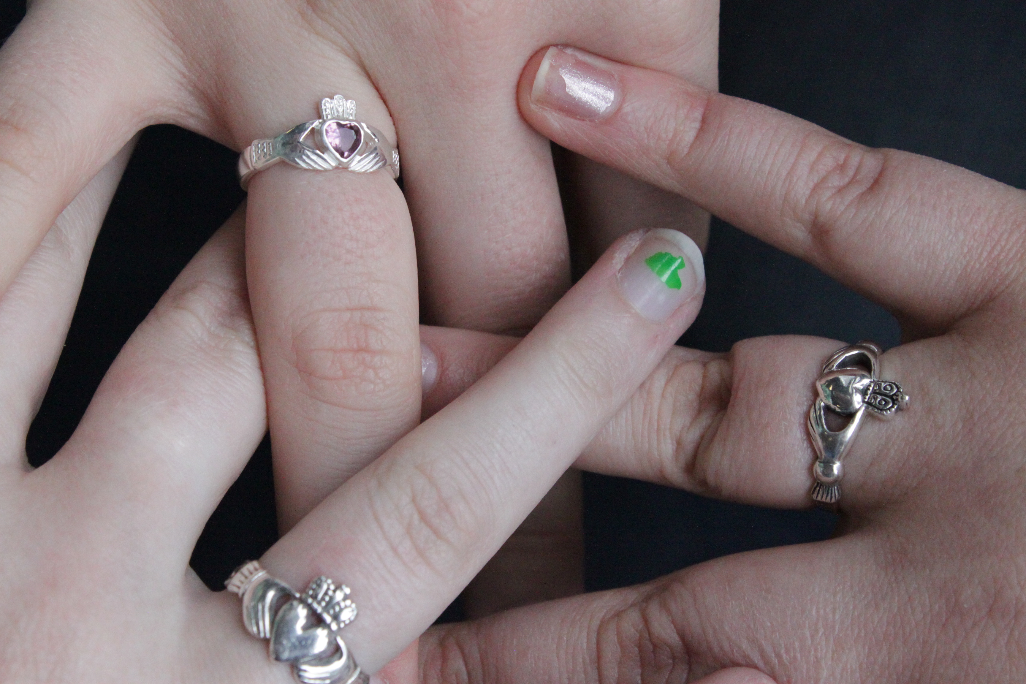 Irish engagement ring finger